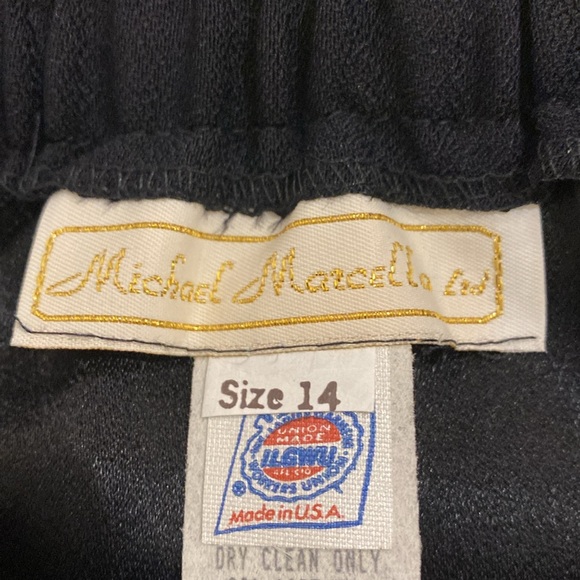 Michael Marcella Ltd Ladies Wide Leg Black Pants.  Size 14. Acetate/Nylon.  NWT - Picture 6 of 8